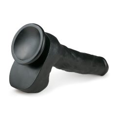   Easytoys - přísavkový velký dildo s varlaty (29,5 cm) - černý