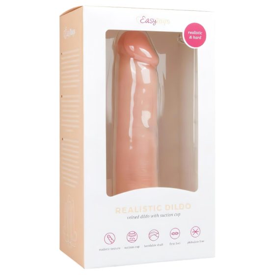 Easytoys - realistické dildo s přísavkou (20,5 cm) - přírodní