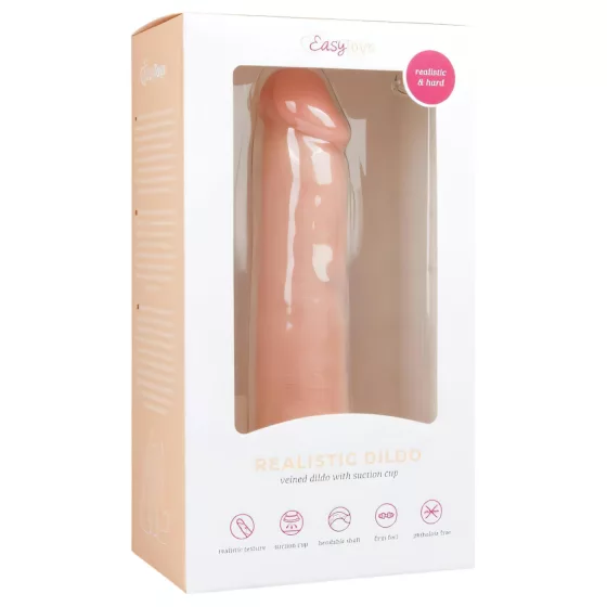 EasyToys - realistické dildo s přísavkou (20,5 cm, tělová barva)
