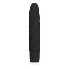   Easytoys Power Vibe - kroucený silikonový vibrátor (černý)