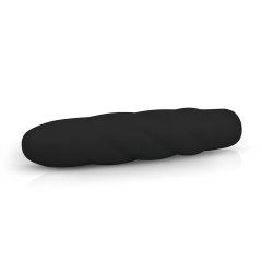   Easytoys Power Vibe - kroucený silikonový vibrátor (černý)