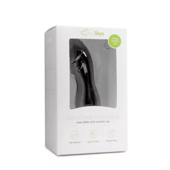 Easytoys - dildo s žaludem a přísavkou - černé