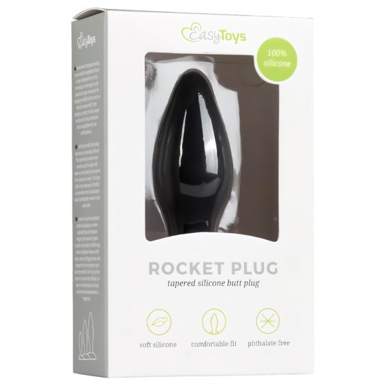 Easytoys - silikonový anální kolík - malý (černý)