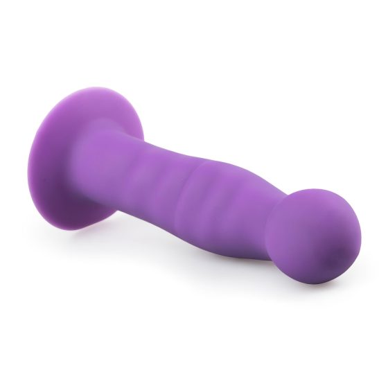 Easytoys - vlnitý dildo s přísavkou (fialový)