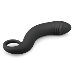   EasyToys Zahnuté Dildo - silikonové anální dildo (černé)