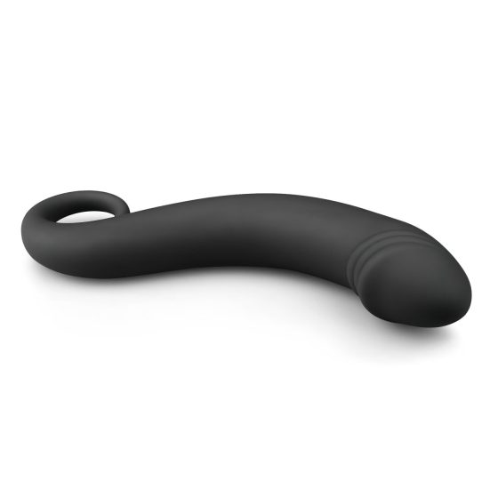 EasyToys Zahnuté Dildo - silikonové anální dildo (černé)