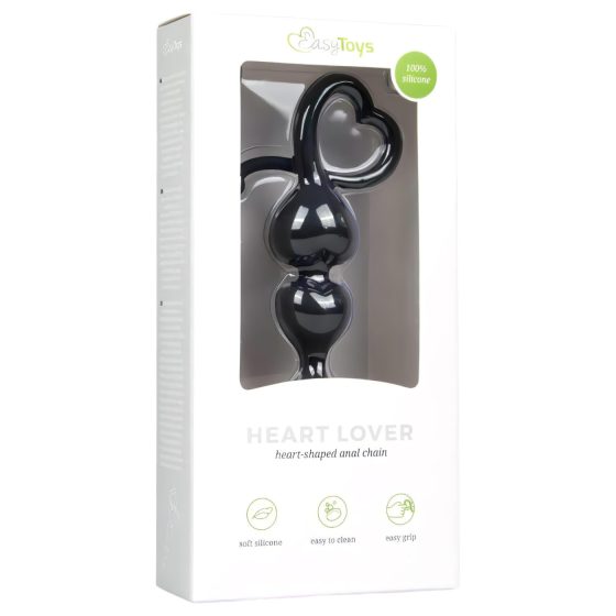 EasyToys - perlové anální dildo (černé)