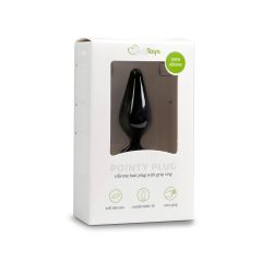   Easytoys Špičatý Plug - anální kolík s kroužkem - střední (černý)