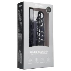   Easytoys Flogger - bič a silikonové dildo v jednom (černé)