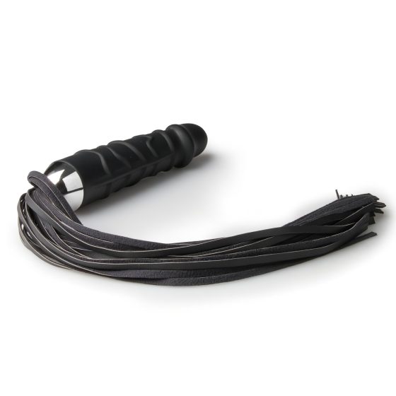 Easytoys Flogger - bič a silikonové dildo v jednom (černé)