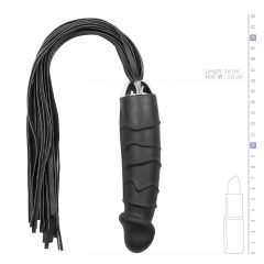   Easytoys Flogger - bič a silikonové dildo v jednom (černé)