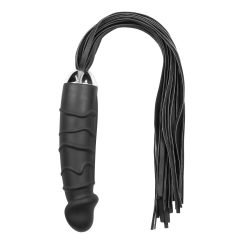   Easytoys Flogger - bič a silikonové dildo v jednom (černé)