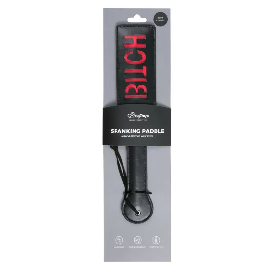 Easytoys Bitch - plácačka na zadek - umělá kůže - černá
