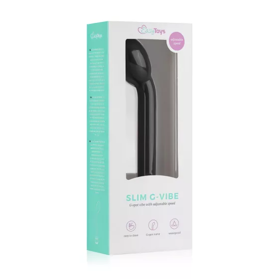 Easytoys - vibrátor na bod G - štíhlý - černý