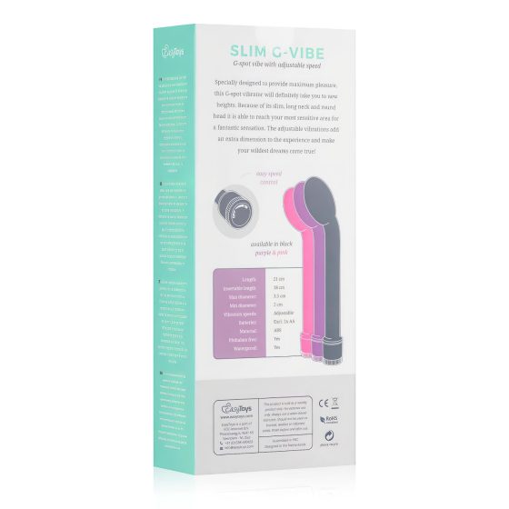 Easytoys Slim - G-bod vibrátor (černý)