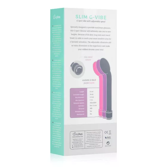 Easytoys - vibrátor na G-bod - štíhlý tvar - fialový