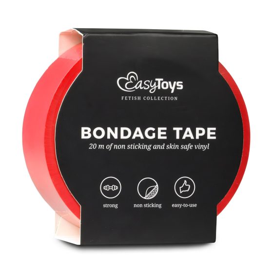 Easytoys Páska - bondage páska - červená (20m)