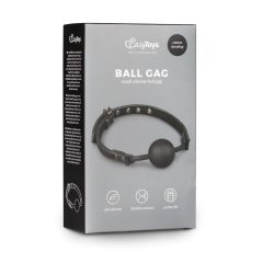Easytoys - silikonový roubík s kuličkou (černý)
