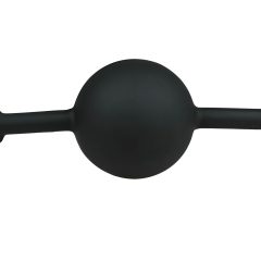 Easytoys - silikonový roubík s kuličkou (černý)