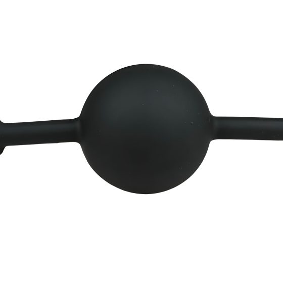 Easytoys - silikonový roubík s kuličkou (černý)