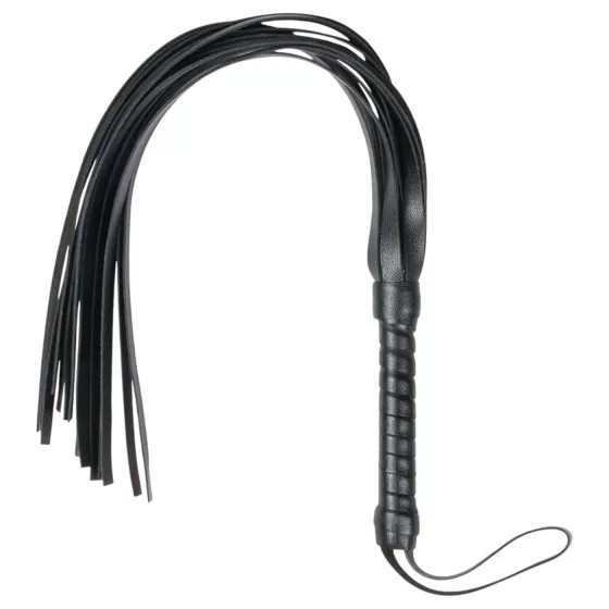 Easytoys - bič flogger - měkká umělá kůže - černý
