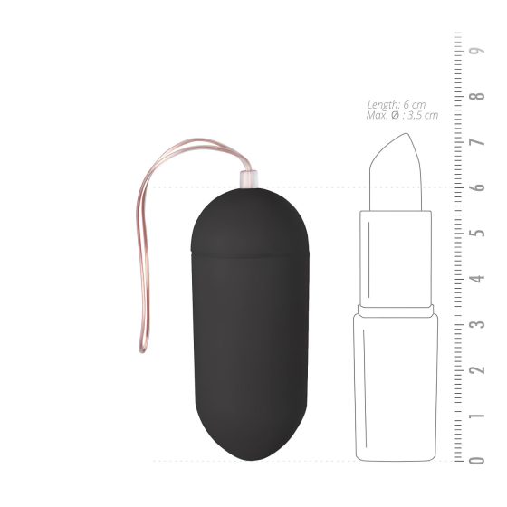 Easytoys - Vajíčko s vibrací na dálkové ovládání (černé)