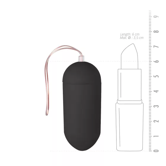 EasyToys - nositelné vibrační vajíčko na dálkové ovládání (černé)