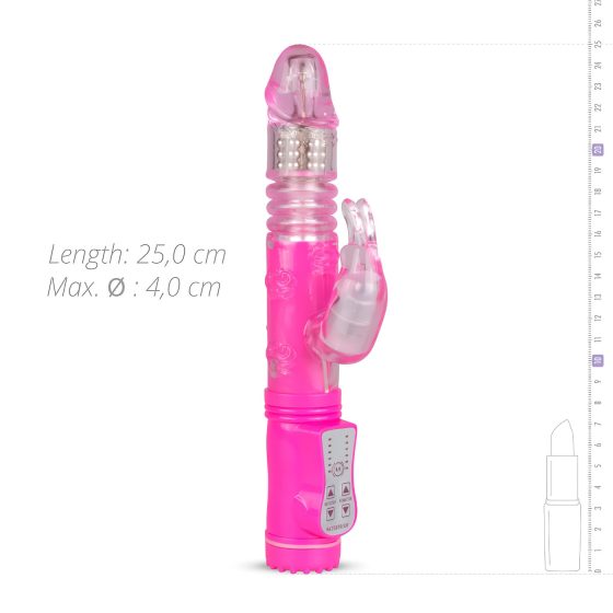 Easytoys Bunny - pulzující vibrátor (růžový)