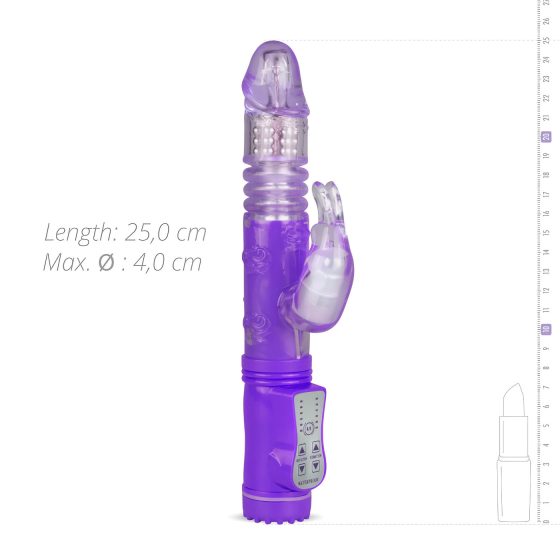 Easytoys Bunny - pulzující rotační vibrátor (fialový)