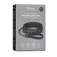 Easytoys - fetiš obojek a vodítko (černé)