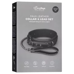 Easytoys - fetiš obojek a vodítko - černá