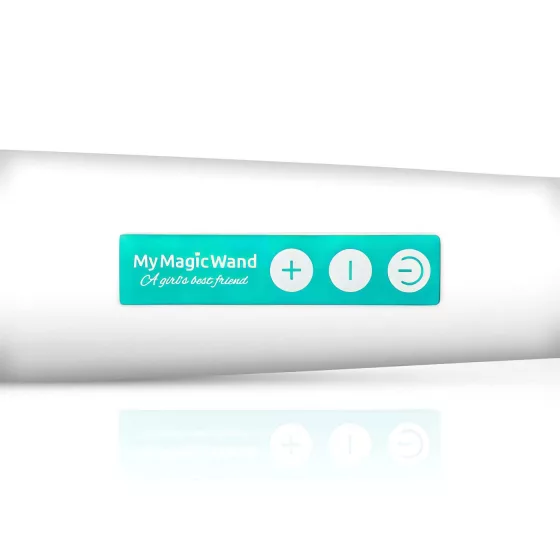 MyMagicWand - masážní vibrátor - silný výkon - bílá/tyrkysová