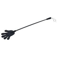   Rimba - silikonový jezdecký bičík s ručičkou - 40 cm (černý)