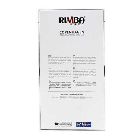 Rimba Copenhagen - anální kolík sada - fialová (2 ks)
