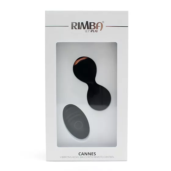 Rimba Cannes - nositelné akumulátorové, rádiové vibrační vajíčko (černé)