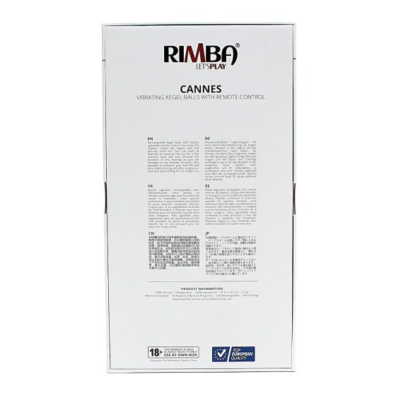 Rimba Cannes - akumulátorové, dálkově ovládané vibrační vajíčko (černé)