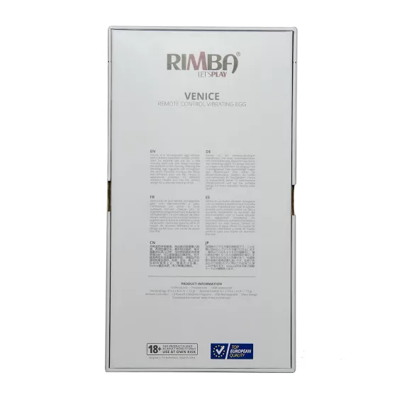 Rimba Benátky - nositelné akumulátorové rádiové vibrační vajíčko (černé)