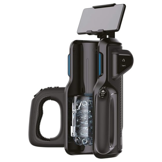 Leten SM 500 - automatický masturbátor s držákem na telefon - černý