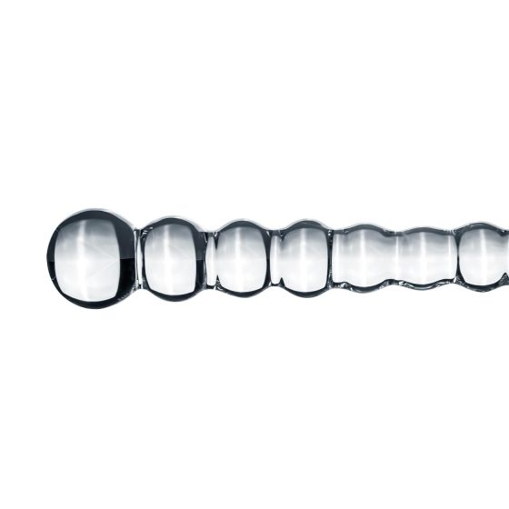 Gildo Glass No. 20 - skleněné dildo s perlami (průhledné)