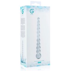   Gildo Glass No. 20 - skleněné dildo s perlami (průhledné)