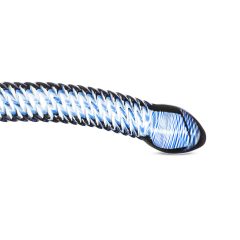   Gildo Glass No. 5 - spirálové skleněné dildo (průhledné modré)