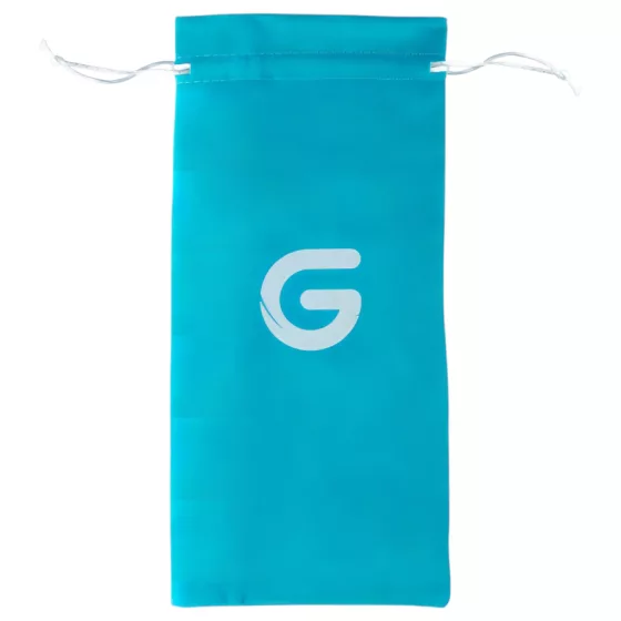Gildo Glass No. 5 - skleněné dildo - spirálový tvar - průhledné modré