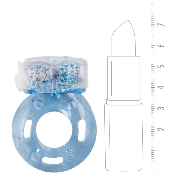 Easytoys - vibrační erekční kroužek (modrý)