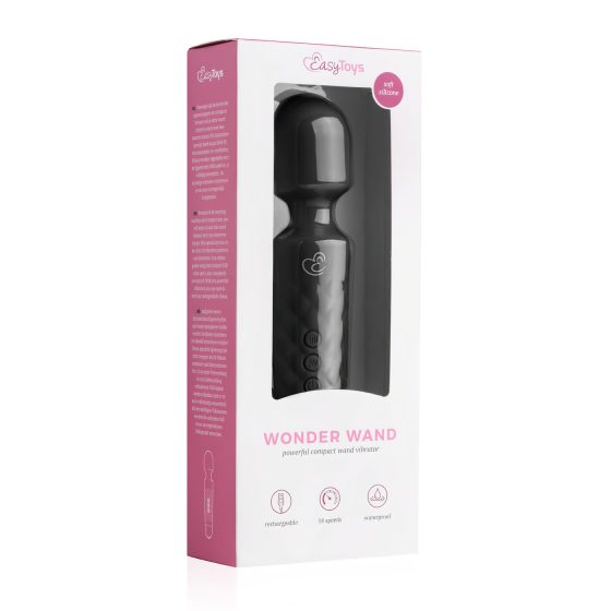 EasyToys Mini Wand - akumulátorový masážní vibrátor (černý)