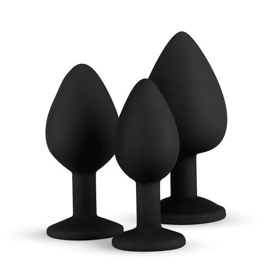 Easytoys Diamond - sada análních kolíků (černá)