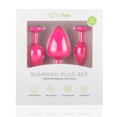 Easytoys Diamond - sada análních kolíků (růžová)