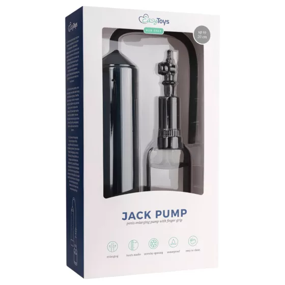 Easytoys - pumpa na penis s úchopem na prst - černá