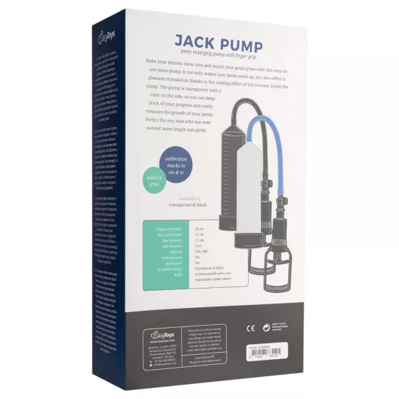 Easytoys - pumpa na penis s úchopem na prst - černá