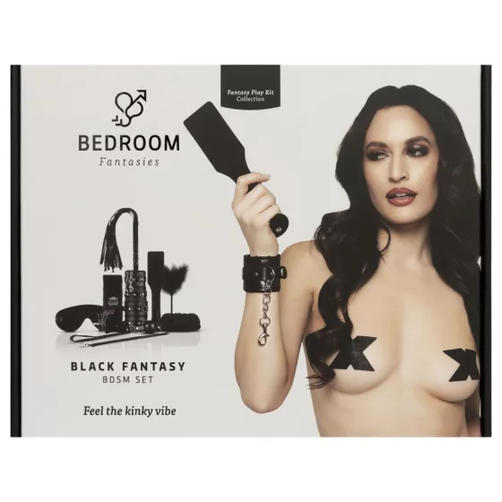 Secret Pleasure Chest - pokročilá sada BDSM - 14dílná (černá)