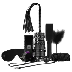   Secret Pleasure Chest - pokročilá sada BDSM - 14dílná (černá)